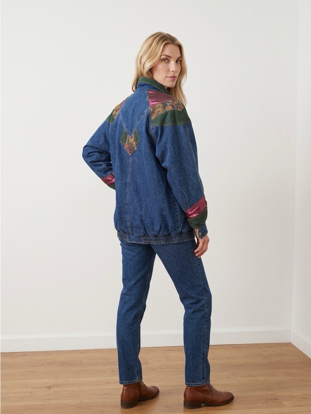 Vintage 80’s Two Twenty Quilted Denim Jacket - Picture 4 of 7